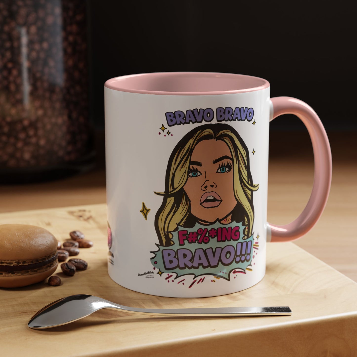 RHOBH Denise Bravo Bravo Bravo, Ceramic Mug, Various Sizes & Colors, featuring Denise Richards