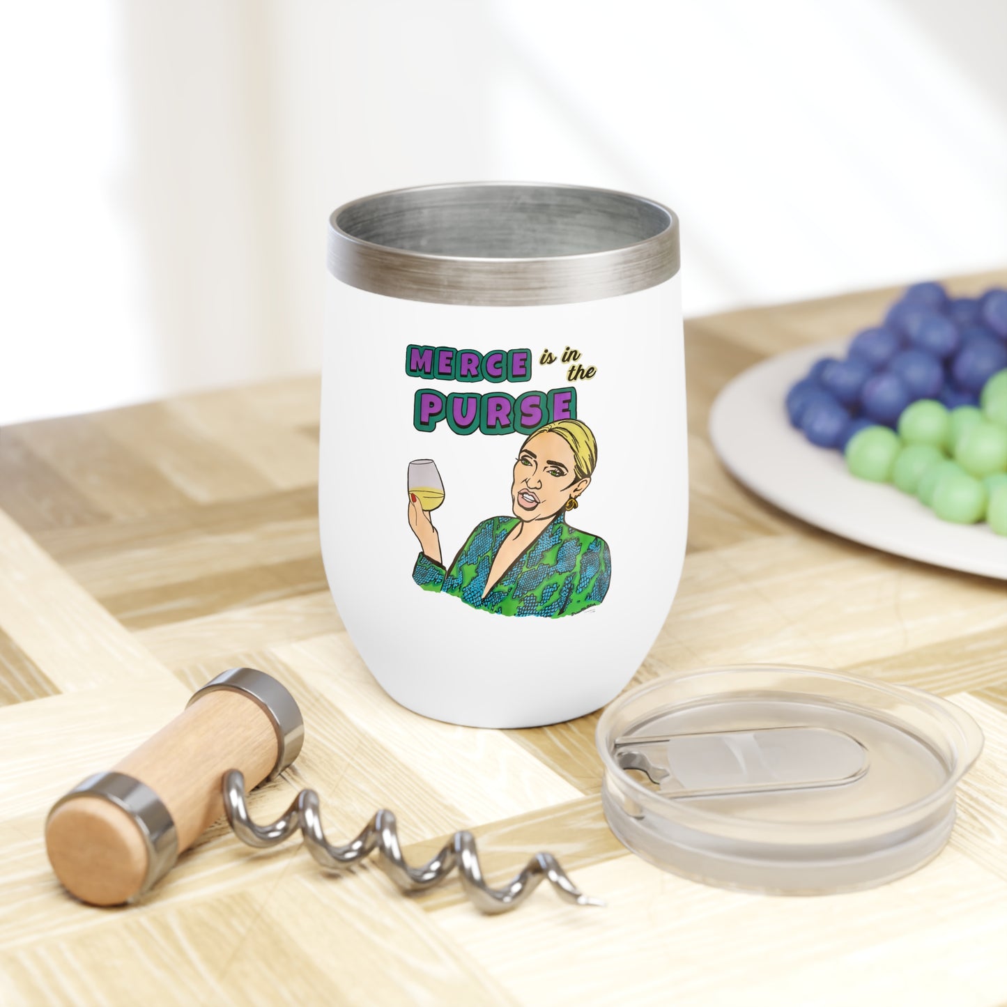 RHOBH "Merce Is In The Purse", 12oz Wine Tumbler, featuring Erika Jayne
