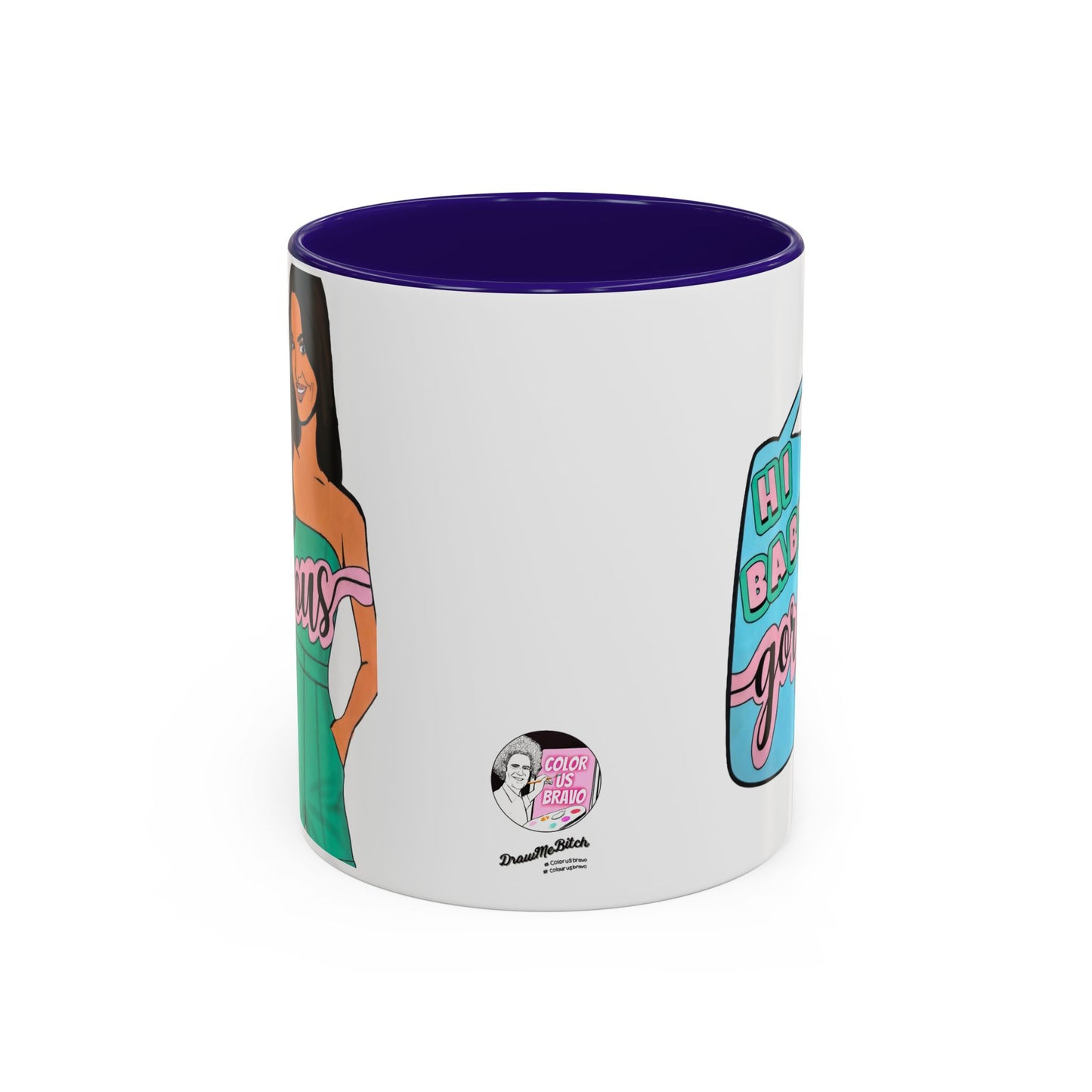 RHOSLC, "Hey Baby Gorgeous!" Ceramic Mug, (11oz, 15oz)  featuring Lisa Barlow