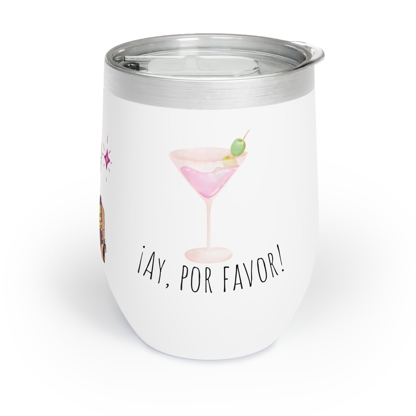RHOM Marysol Cockies Ay Por Favor!, Wine Tumbler, featuring Marysol Patton