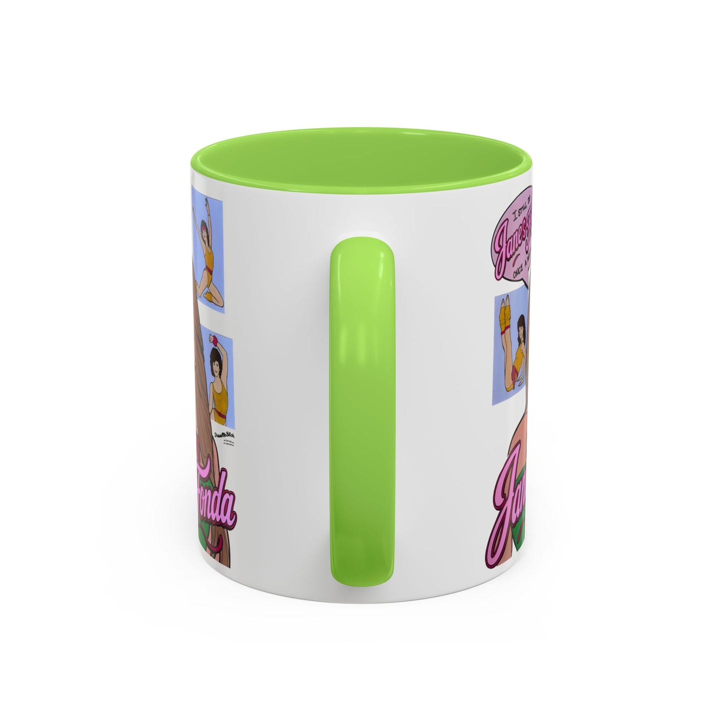 RHORI Alicia Loves Janes Fonda, Ceramic Mug, (11oz, 15oz) featuring Kelsey Swanson & Rosie Woods