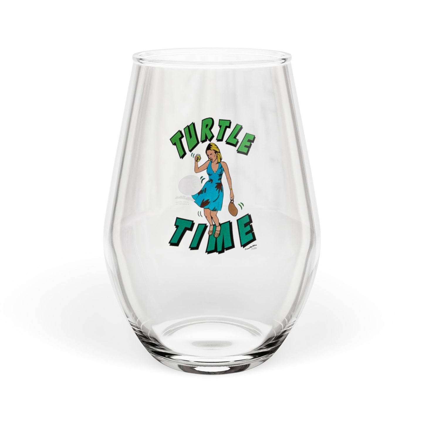 RHONY "Turtle Time", 12oz Stemless Wine Glass, featuring Ramona Singer