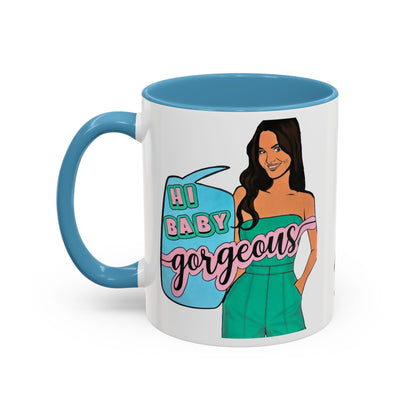 RHOSLC, "Hey Baby Gorgeous!" Ceramic Mug, (11oz, 15oz)  featuring Lisa Barlow