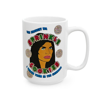 RHONJ Teresa Sprinkle Cookies, Ceramic Mug, (11oz, 15oz) featuring Teresa Giudice