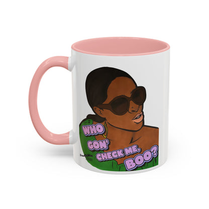 RHOA Sheree Who Gon Check Me Boo?, Ceramic Mug, Various Sizes & Colors, featuring Sheree Whitfield