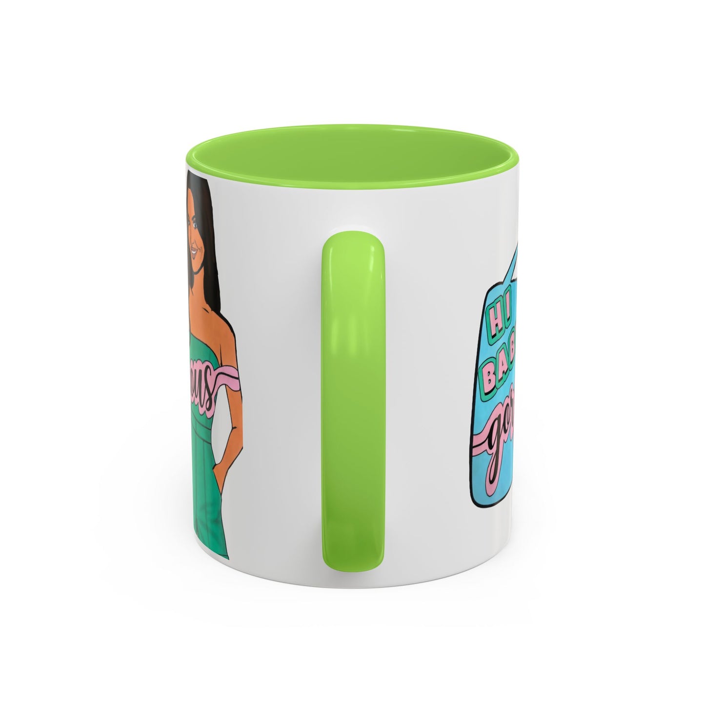 RHOSLC, "Hey Baby Gorgeous!" Ceramic Mug, (11oz, 15oz)  featuring Lisa Barlow
