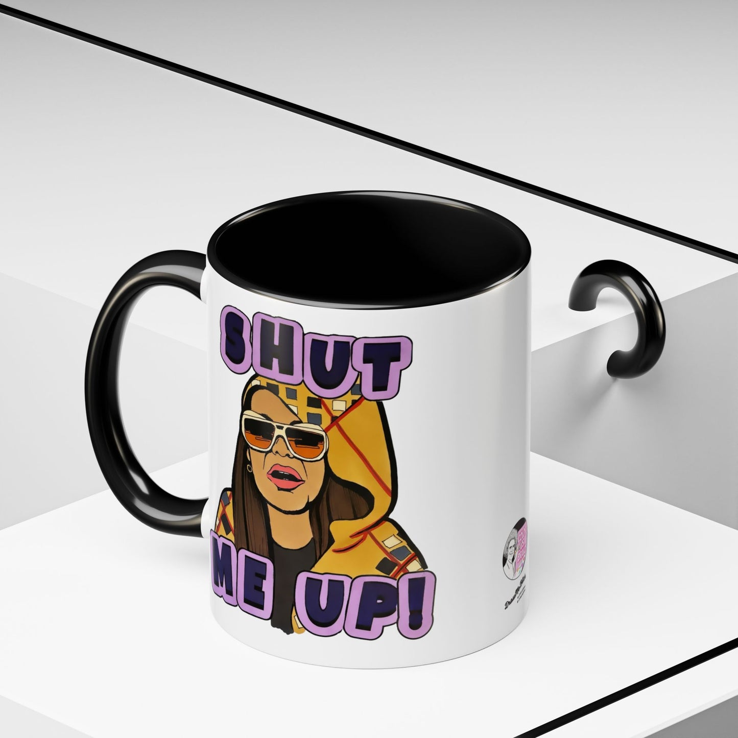 RHOSLC Shut Me Up!, Ceramic Mug, (11oz, 15oz) Featuring Mary Cosby