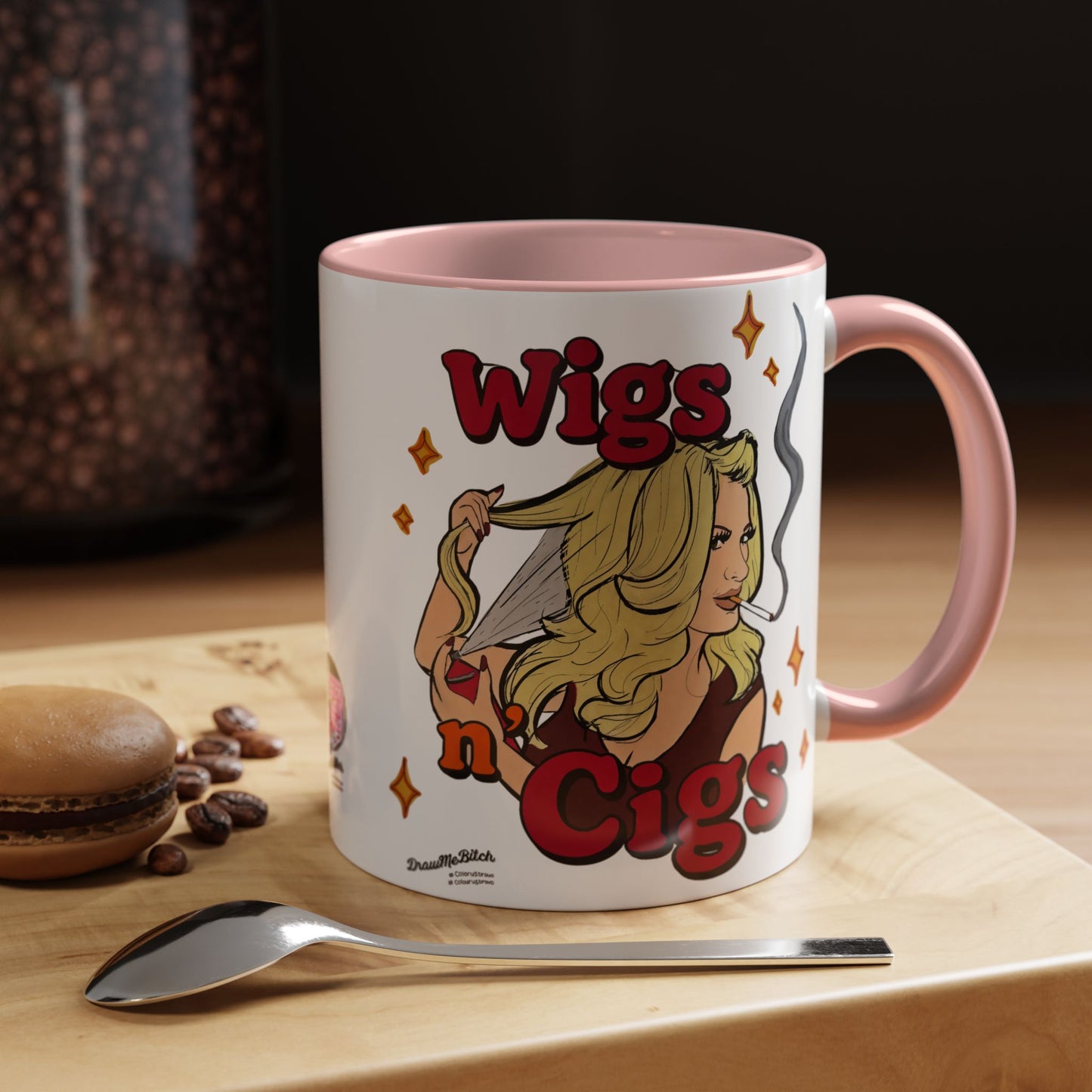 RHOA Kim "Wigs n' Cigs", Ceramic Mug, (11oz, 15oz) Featuring Kim Zolciak