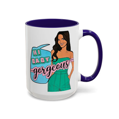 RHOSLC, "Hey Baby Gorgeous!" Ceramic Mug, (11oz, 15oz)  featuring Lisa Barlow