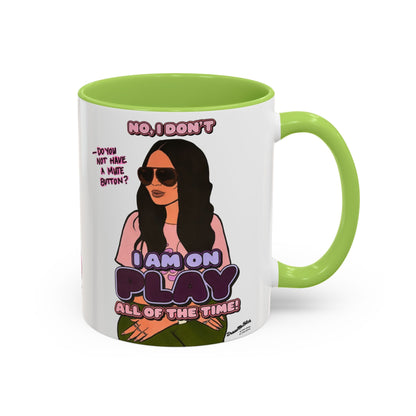 RHOSLC Lisa On Play, Ceramic Mug, (11oz, 15oz)  featuring Lisa Barlow