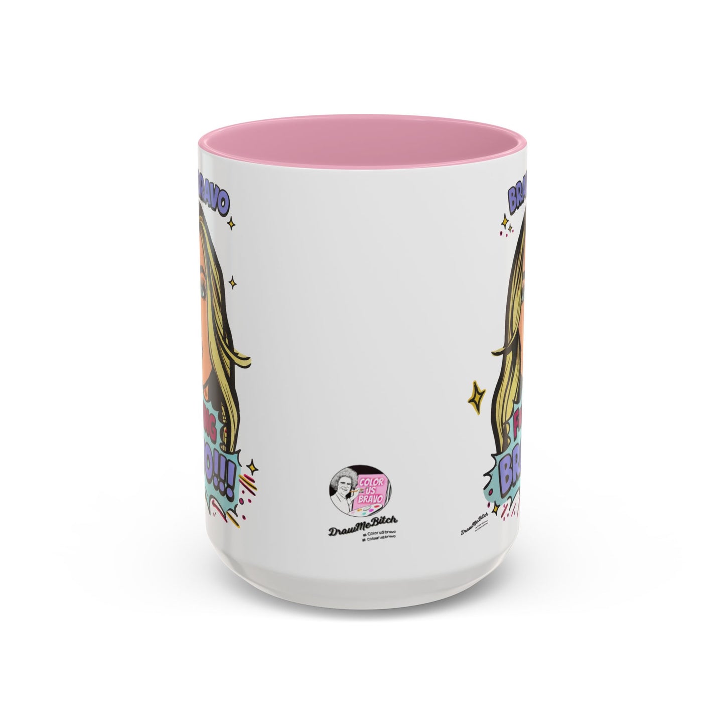 RHOBH Denise Bravo Bravo Bravo, Ceramic Mug, Various Sizes & Colors, featuring Denise Richards