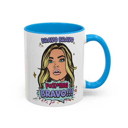 RHOBH Denise Bravo Bravo Bravo, Ceramic Mug, Various Sizes & Colors, featuring Denise Richards