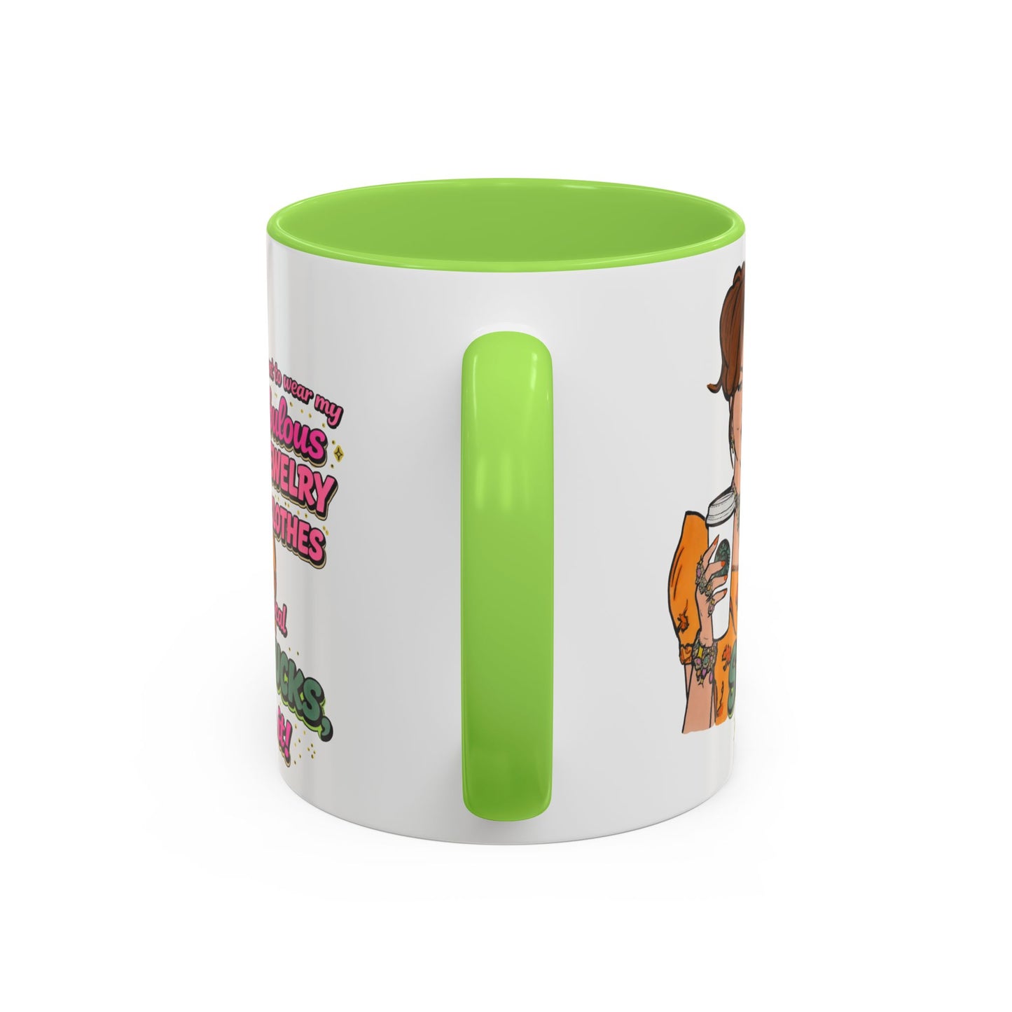 RHOBH Jenn Tilley Jewels and Coffee, Ceramic Mug, Various Sizes & Colors, featuring Jennifer Tilley