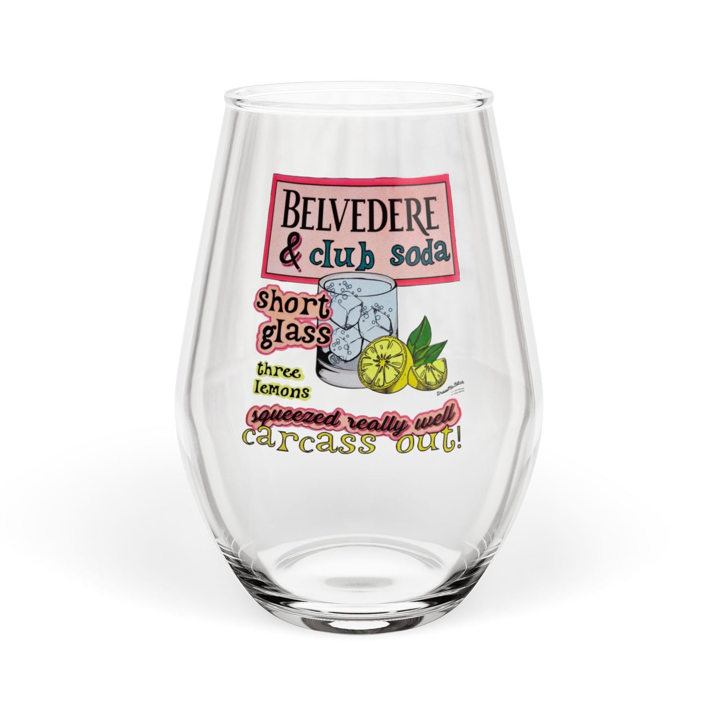 RHOBH Dorit's Drink, 12oz Stemless Wine Glass, Featuring Dorit Kemsley