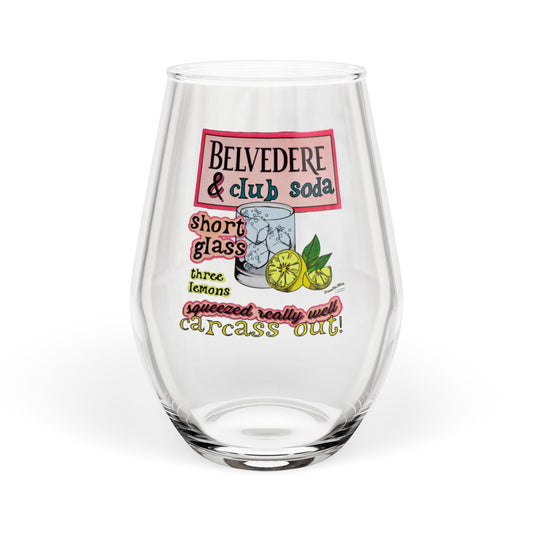 RHOBH Dorit's Drink, 12oz Stemless Wine Glass, Featuring Dorit Kemsley