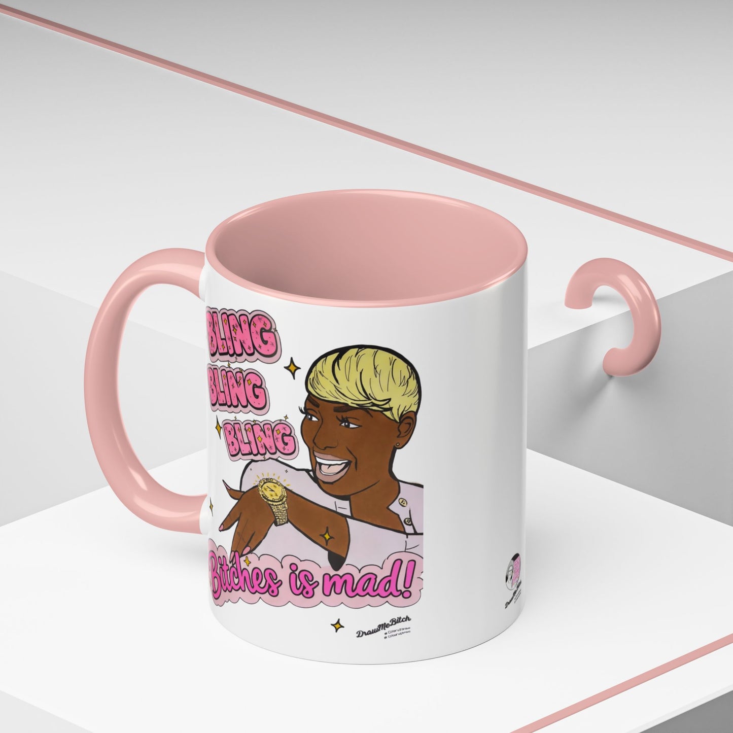 RHOA Nene Bling Bling Bitches is Mad, Ceramic Mug, Various Sizes & Colors, featuring Nene Leakes