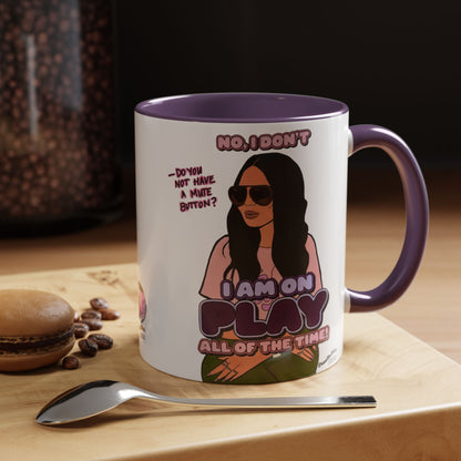 RHOSLC Lisa On Play, Ceramic Mug, (11oz, 15oz)  featuring Lisa Barlow