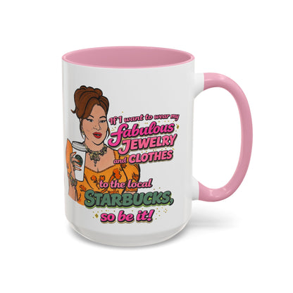 RHOBH Jenn Tilley Jewels and Coffee, Ceramic Mug, Various Sizes & Colors, featuring Jennifer Tilley