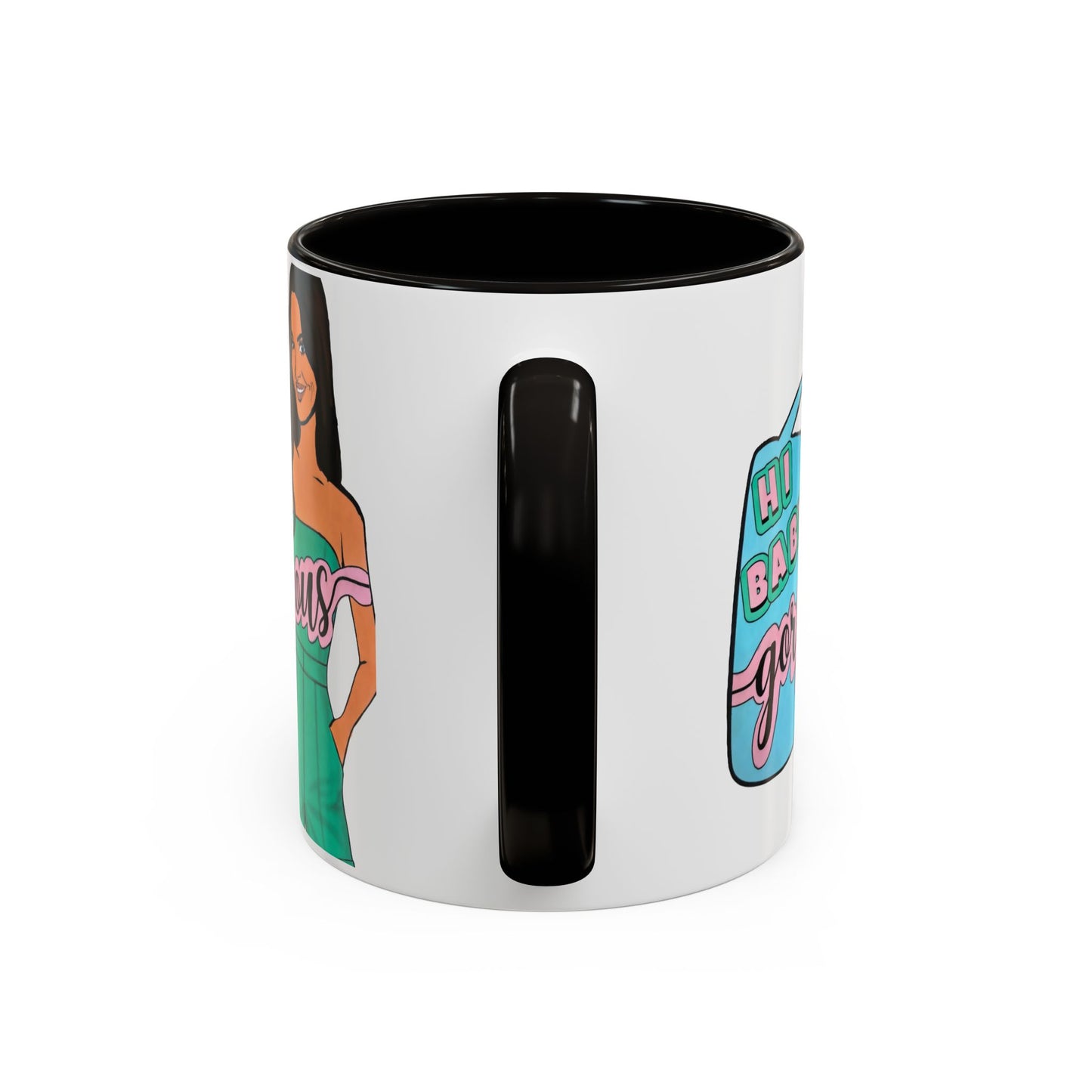 RHOSLC, "Hey Baby Gorgeous!" Ceramic Mug, (11oz, 15oz)  featuring Lisa Barlow