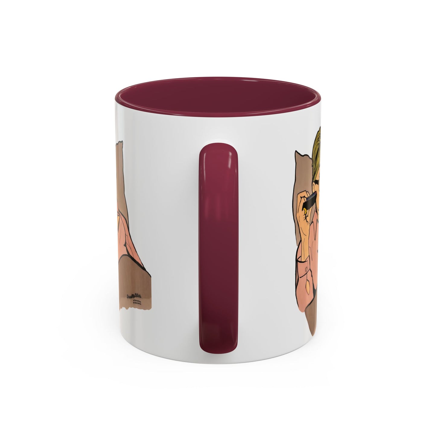 RHONY Sonja in bed with a Crown, Ceramic Mug, (11oz, 15oz) featuring Sonja Morgan