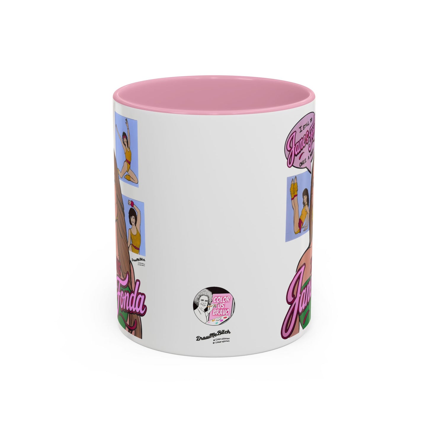 RHORI Alicia Loves Janes Fonda, Ceramic Mug, (11oz, 15oz) featuring Kelsey Swanson & Rosie Woods