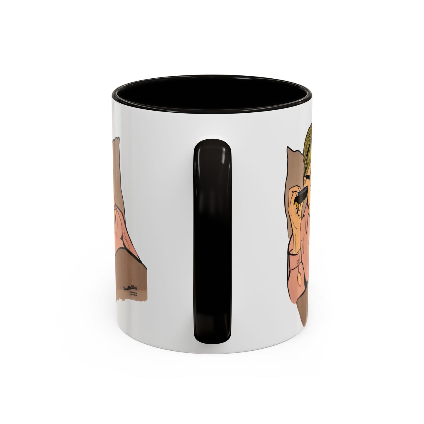 RHONY Sonja in bed with a Crown, Ceramic Mug, (11oz, 15oz) featuring Sonja Morgan