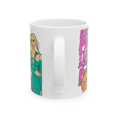 RHOSLC, Iconic Beach Scene featuring SLC Housewives, Ceramic Mug