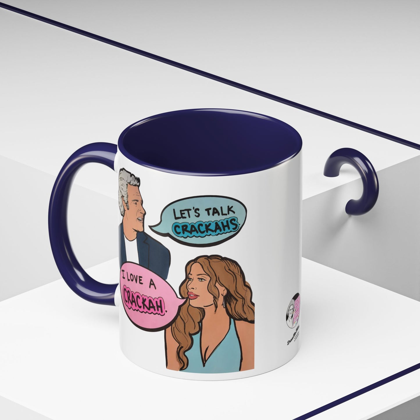 RHORI Alicia Loves a Cracka, Ceramic Mug, (11oz, 15oz) featuring Alicia Carmody & Andy Cohen