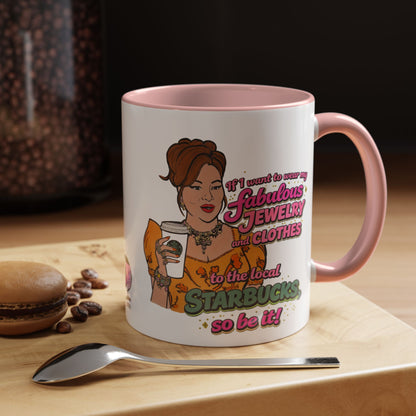 RHOBH Jenn Tilley Jewels and Coffee, Ceramic Mug, Various Sizes & Colors, featuring Jennifer Tilley