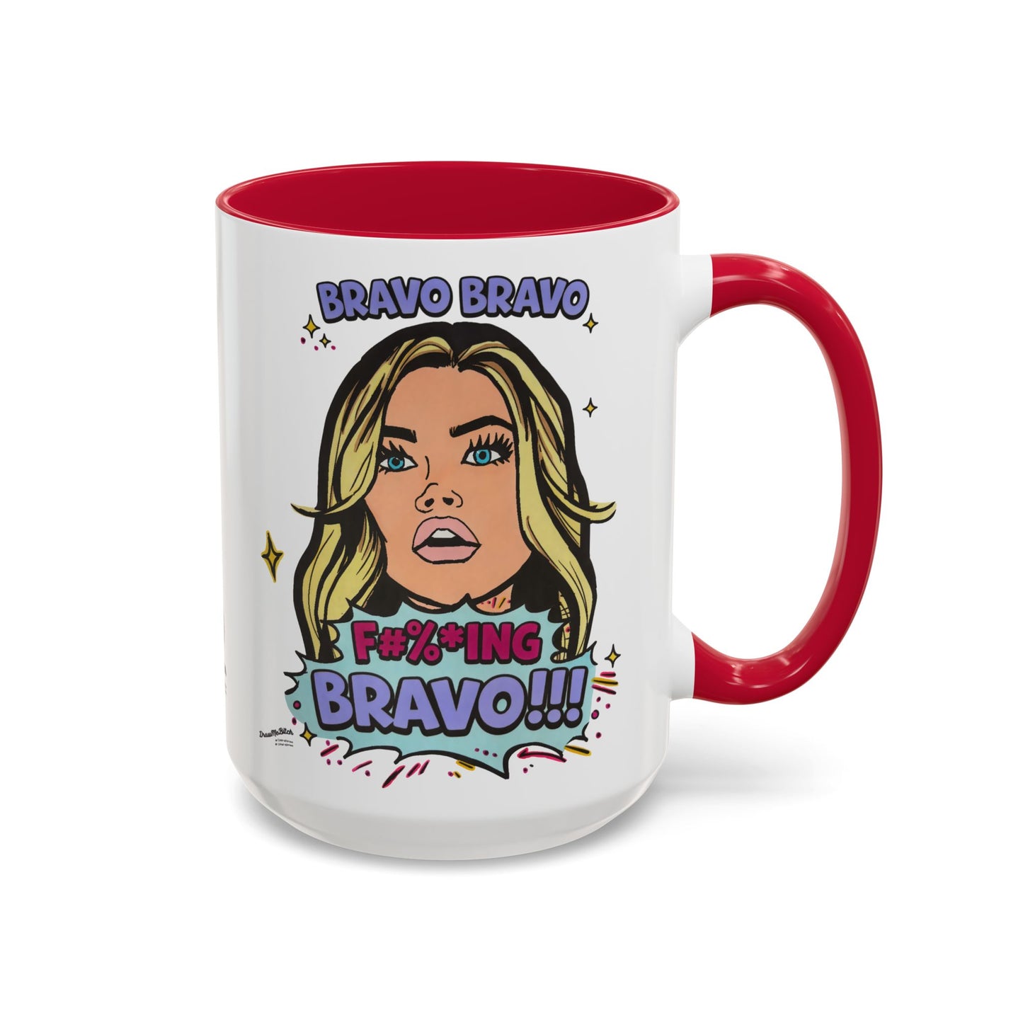 RHOBH Denise Bravo Bravo Bravo, Ceramic Mug, Various Sizes & Colors, featuring Denise Richards