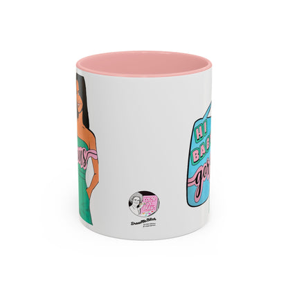 RHOSLC, "Hey Baby Gorgeous!" Ceramic Mug, (11oz, 15oz)  featuring Lisa Barlow