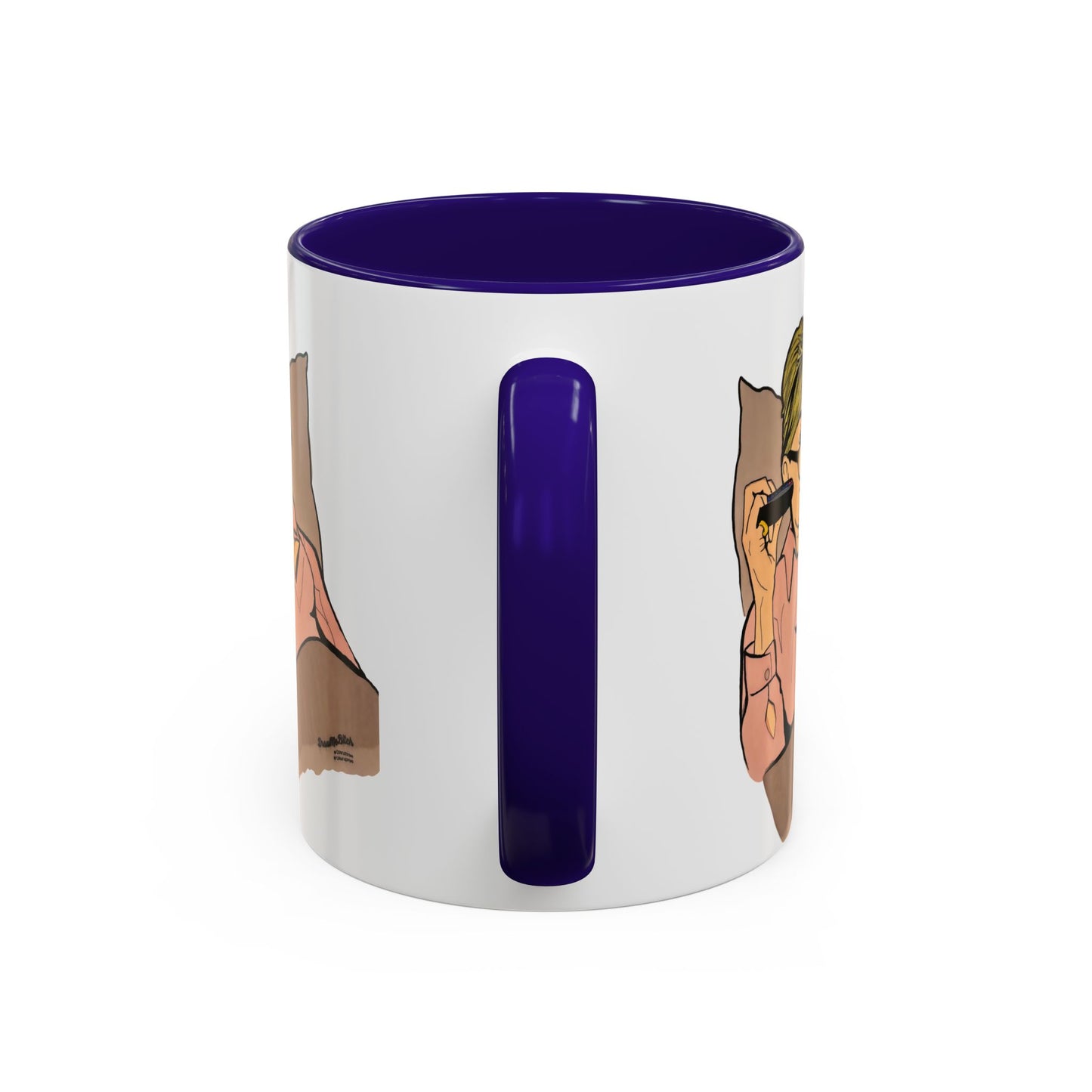 RHONY Sonja in bed with a Crown, Ceramic Mug, (11oz, 15oz) featuring Sonja Morgan