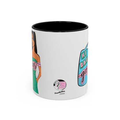 RHOSLC, "Hey Baby Gorgeous!" Ceramic Mug, (11oz, 15oz)  featuring Lisa Barlow