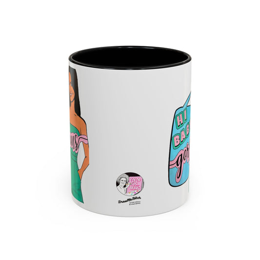 RHOSLC, "Hey Baby Gorgeous!" Ceramic Mug, (11oz, 15oz)  featuring Lisa Barlow