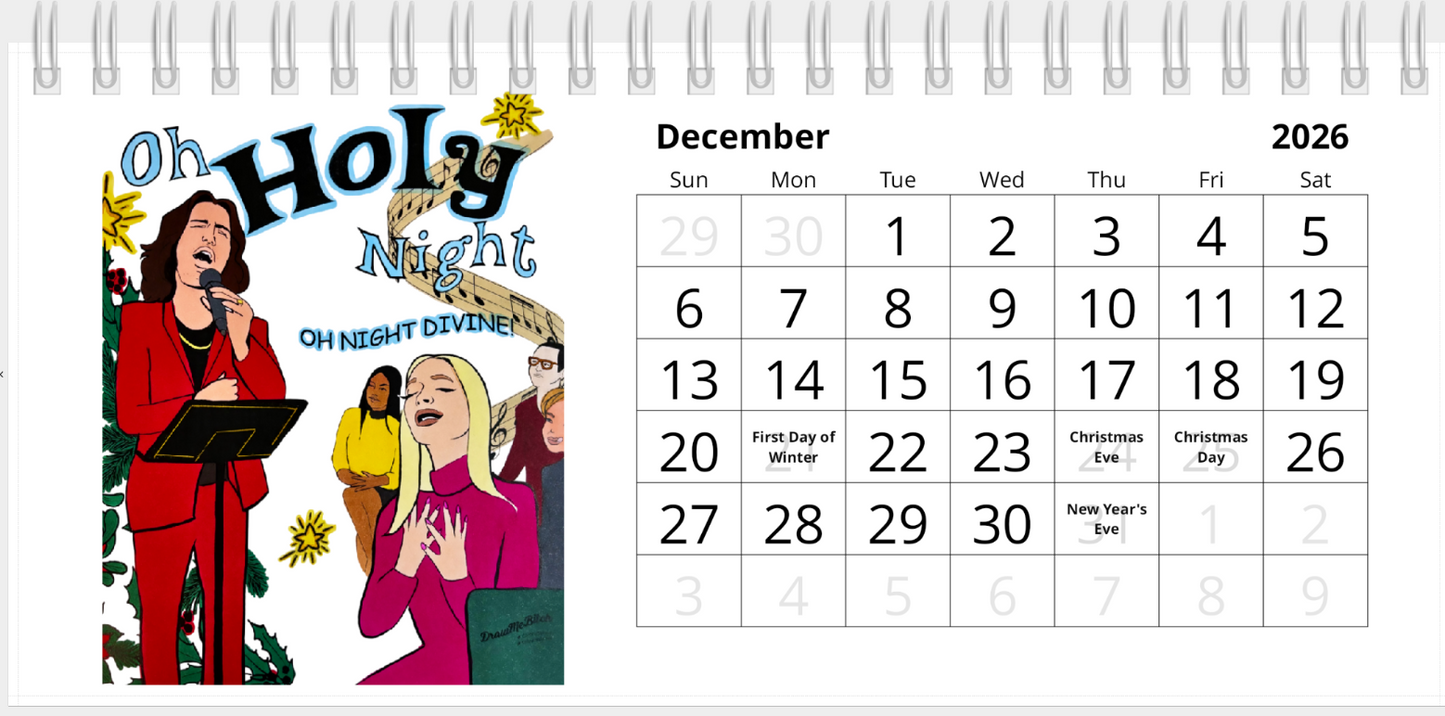 Real Housewives of 2026, Desktop Calendar, Featuring Various Real Housewives from Bravo TV