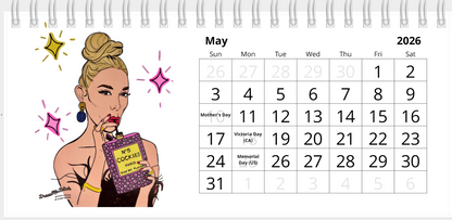 Real Housewives of 2026, Desktop Calendar, Featuring Various Real Housewives from Bravo TV