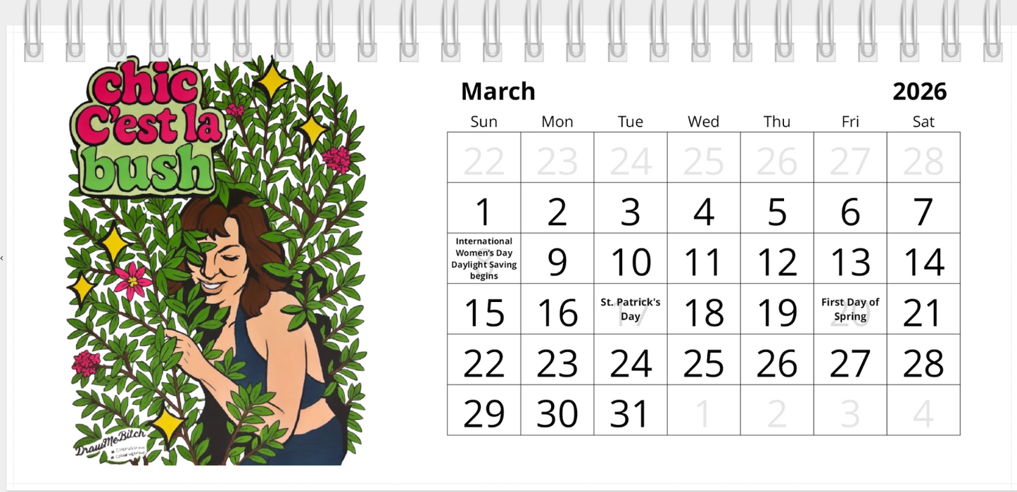 Real Housewives of 2026, Desktop Calendar, Featuring Various Real Housewives from Bravo TV