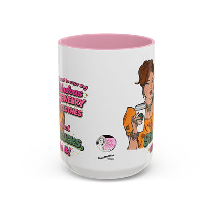 RHOBH Jenn Tilley Jewels and Coffee, Ceramic Mug, Various Sizes & Colors, featuring Jennifer Tilley