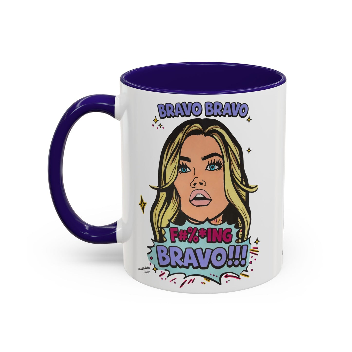 RHOBH Denise Bravo Bravo Bravo, Ceramic Mug, Various Sizes & Colors, featuring Denise Richards