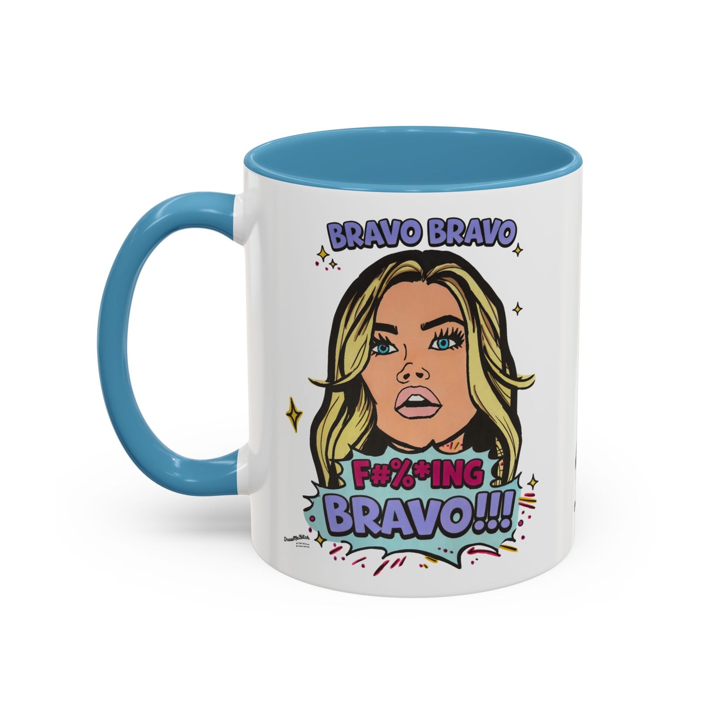 RHOBH Denise Bravo Bravo Bravo, Ceramic Mug, Various Sizes & Colors, featuring Denise Richards