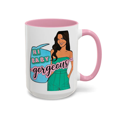 RHOSLC, "Hey Baby Gorgeous!" Ceramic Mug, (11oz, 15oz)  featuring Lisa Barlow
