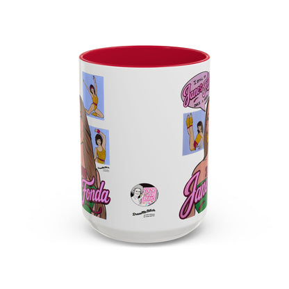 RHORI Alicia Loves Janes Fonda, Ceramic Mug, (11oz, 15oz) featuring Kelsey Swanson & Rosie Woods