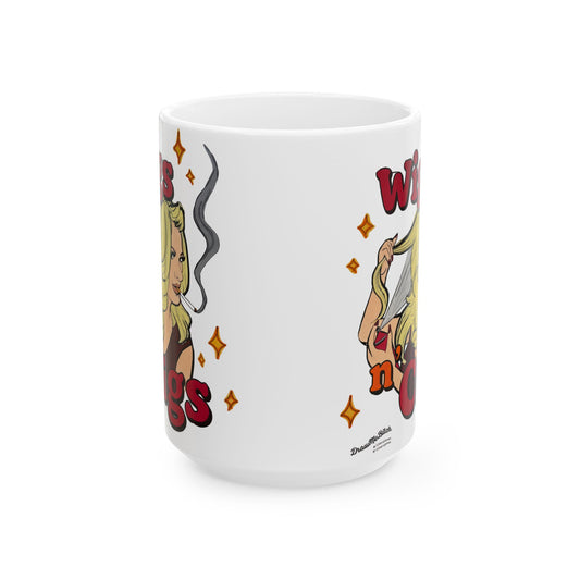 RHOA Kim "Wigs n' Cigs", Ceramic Mug, (11oz, 15oz) Featuring Kim Zolciak