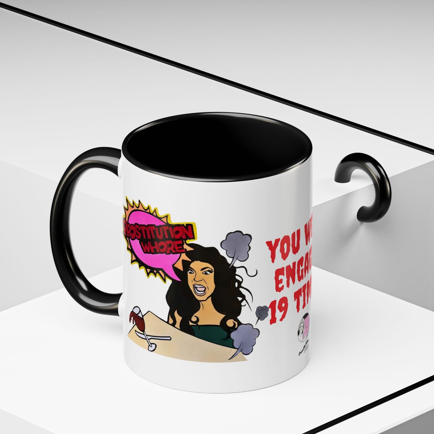RHONJ "Prostitutions' Whore", Ceramic Mug, (11oz, 15oz) Featuring Teresa Giudice vs. Danielle Staub