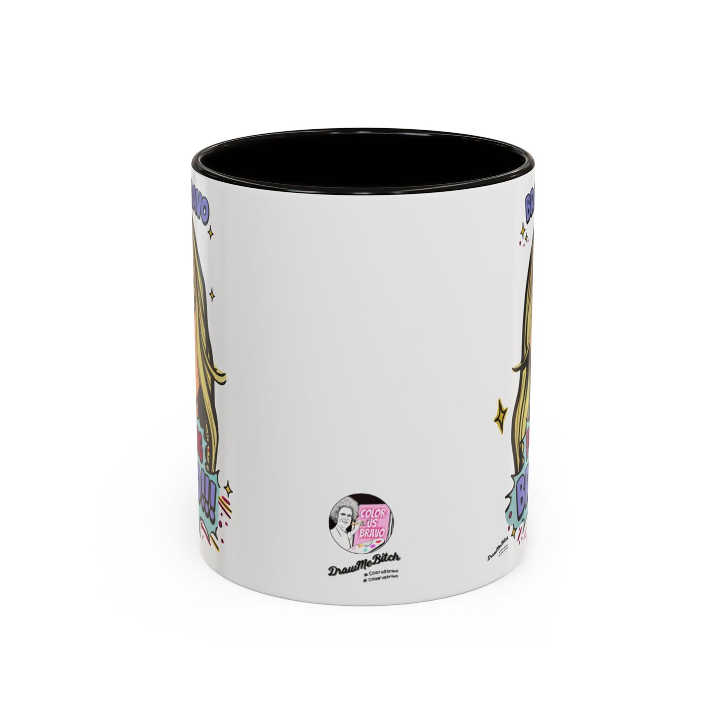 RHOBH Denise Bravo Bravo Bravo, Ceramic Mug, Various Sizes & Colors, featuring Denise Richards