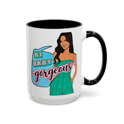 RHOSLC, "Hey Baby Gorgeous!" Ceramic Mug, (11oz, 15oz)  featuring Lisa Barlow