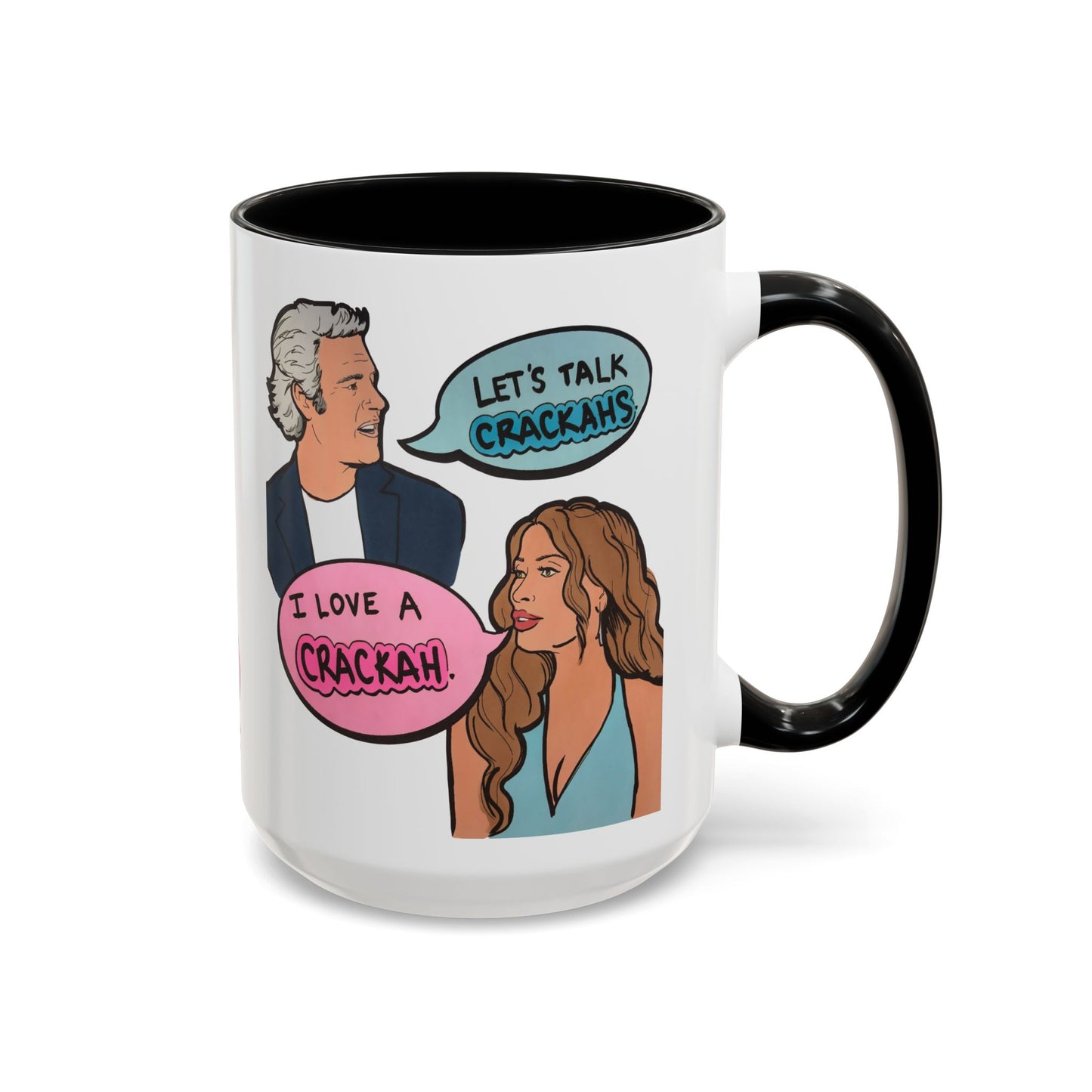 RHORI Alicia Loves a Cracka, Ceramic Mug, (11oz, 15oz) featuring Alicia Carmody & Andy Cohen