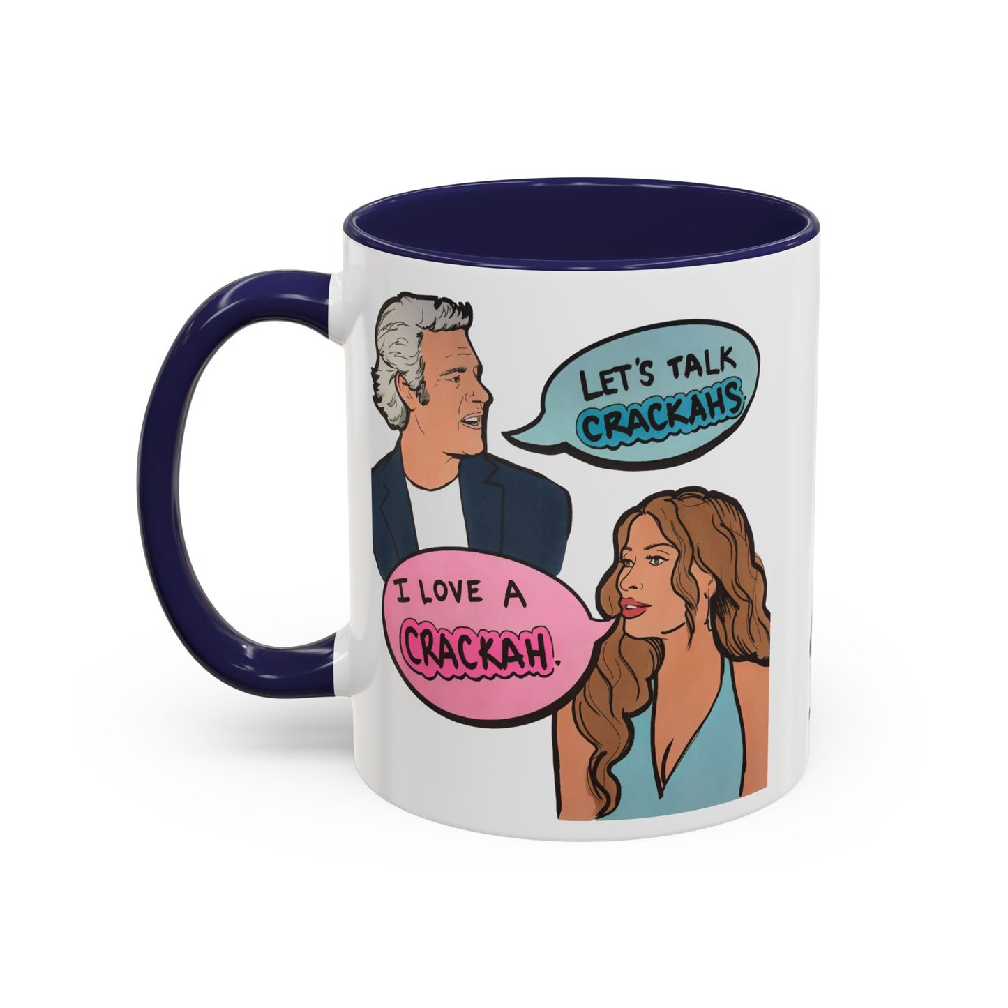 RHORI Alicia Loves a Cracka, Ceramic Mug, (11oz, 15oz) featuring Alicia Carmody & Andy Cohen