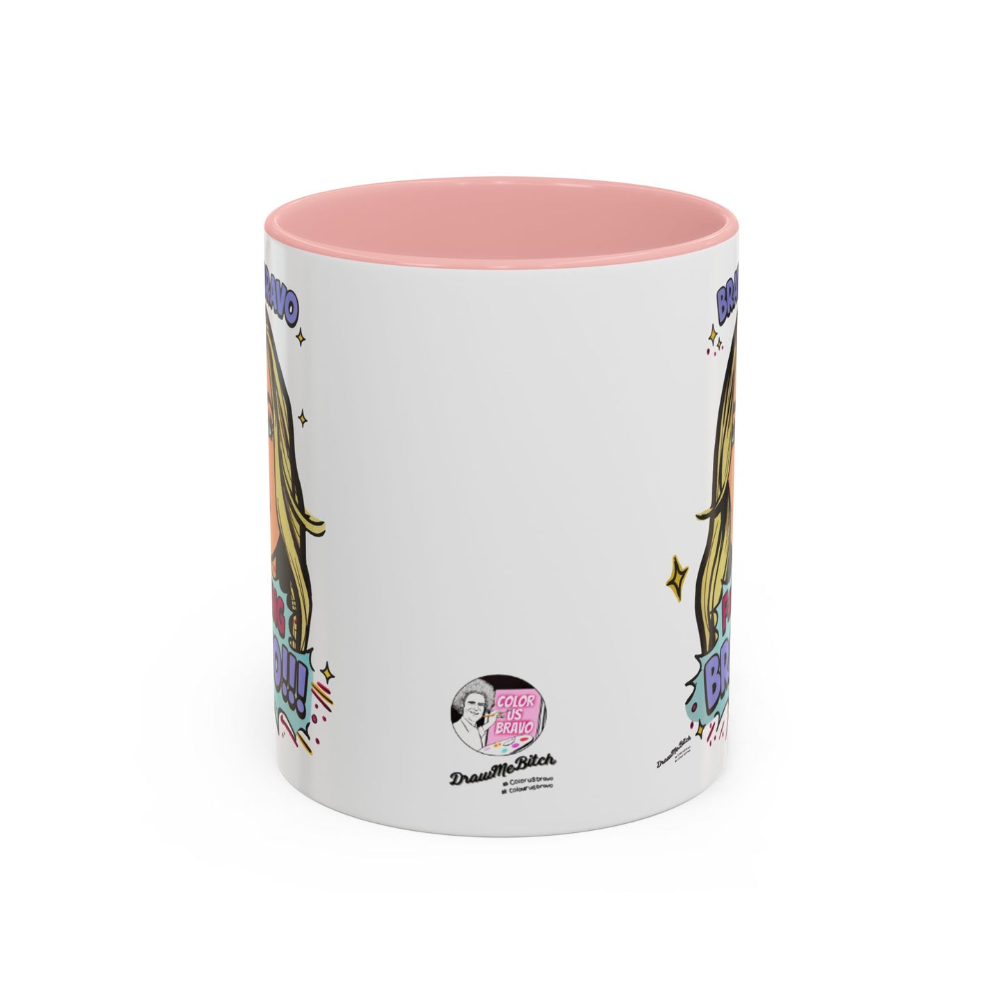 RHOBH Denise Bravo Bravo Bravo, Ceramic Mug, Various Sizes & Colors, featuring Denise Richards