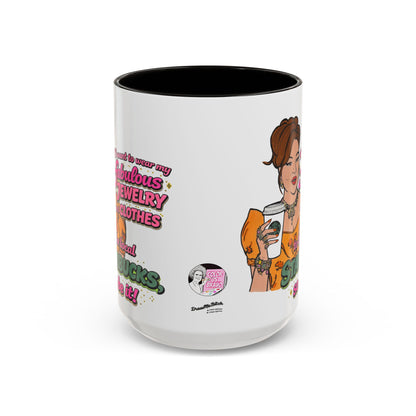 RHOBH Jenn Tilley Jewels and Coffee, Ceramic Mug, Various Sizes & Colors, featuring Jennifer Tilley